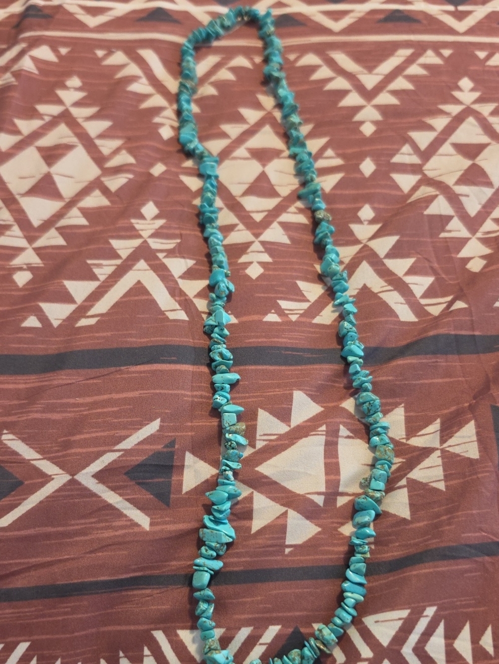 Turquoise Bead Necklace 13"